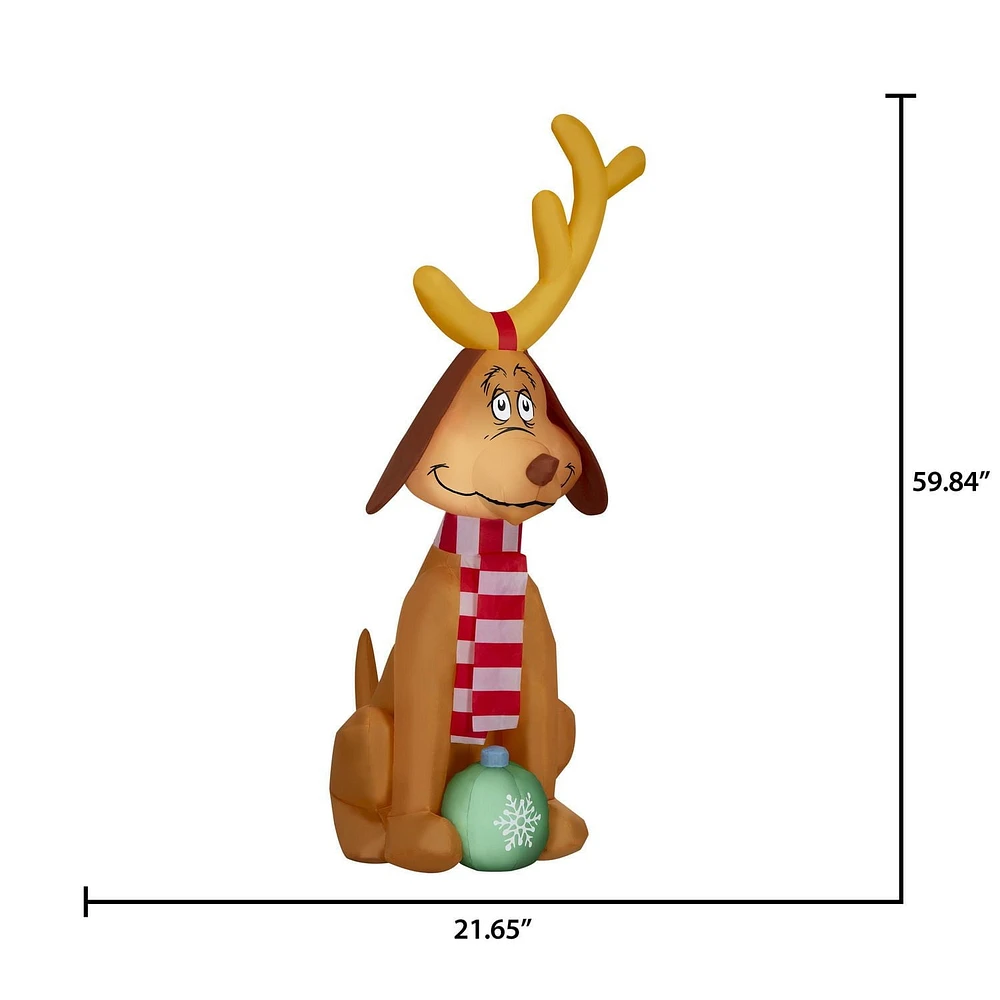 Christmas Inflatable Max with Scarf and Ornament