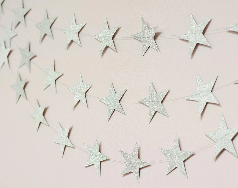 modernEID glitter star garland