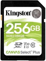 Kingston 256GB SDXC Canvas Select Plus 100R C10 UHS-I U3 V30 (SDS2/256GBCR)