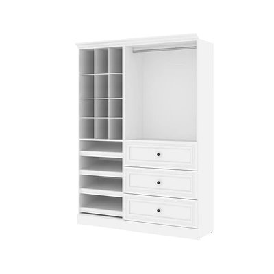 Système de rangement de garde-robe avec tiroirs 61L Versatile de Bestar, blanc