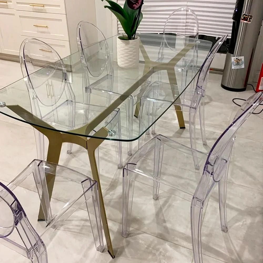 Heavenly Collection <br>Plastique Clair Chaise Sans Bras