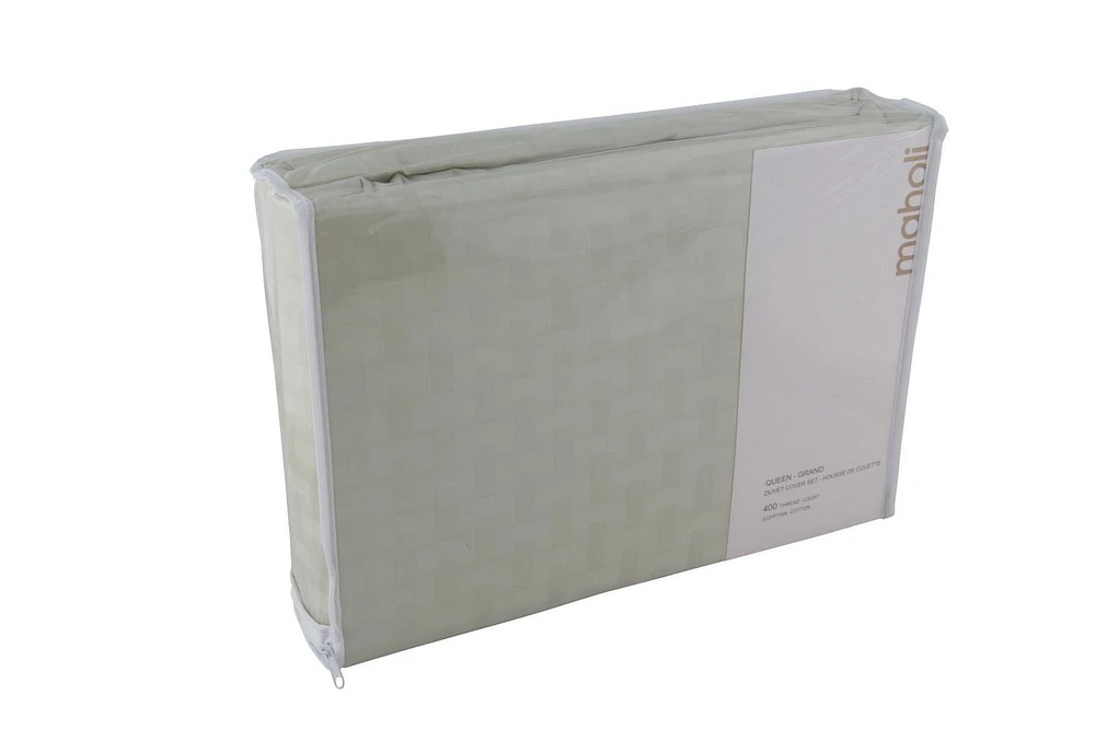 Ensemble de housse de couette - motif de bambou 400 fp coton de Maholi
