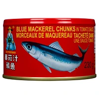OLD FISHERMAN BLUE MACKEREL CHUNKS IN TOMATO SAUCE, 230 g