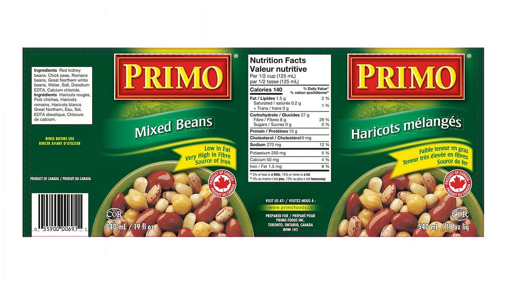 PRIMO MIXED BEANS