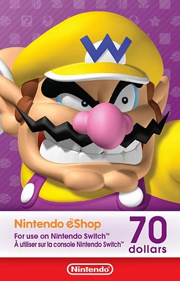 Nintendo Cash 70 $ [Télécharger]