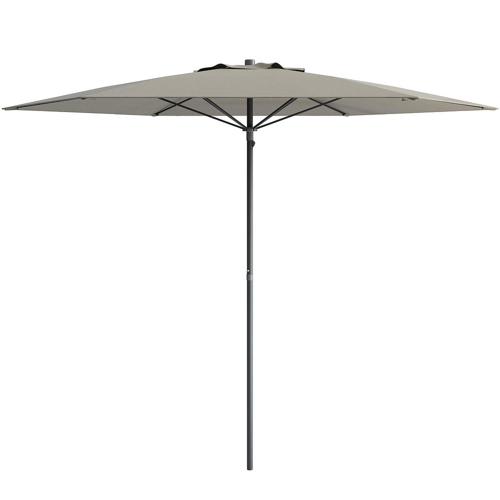 Parasol de plage portable CorLiving de 2,3 m avec ancrage pour sable et terre et sac de transport