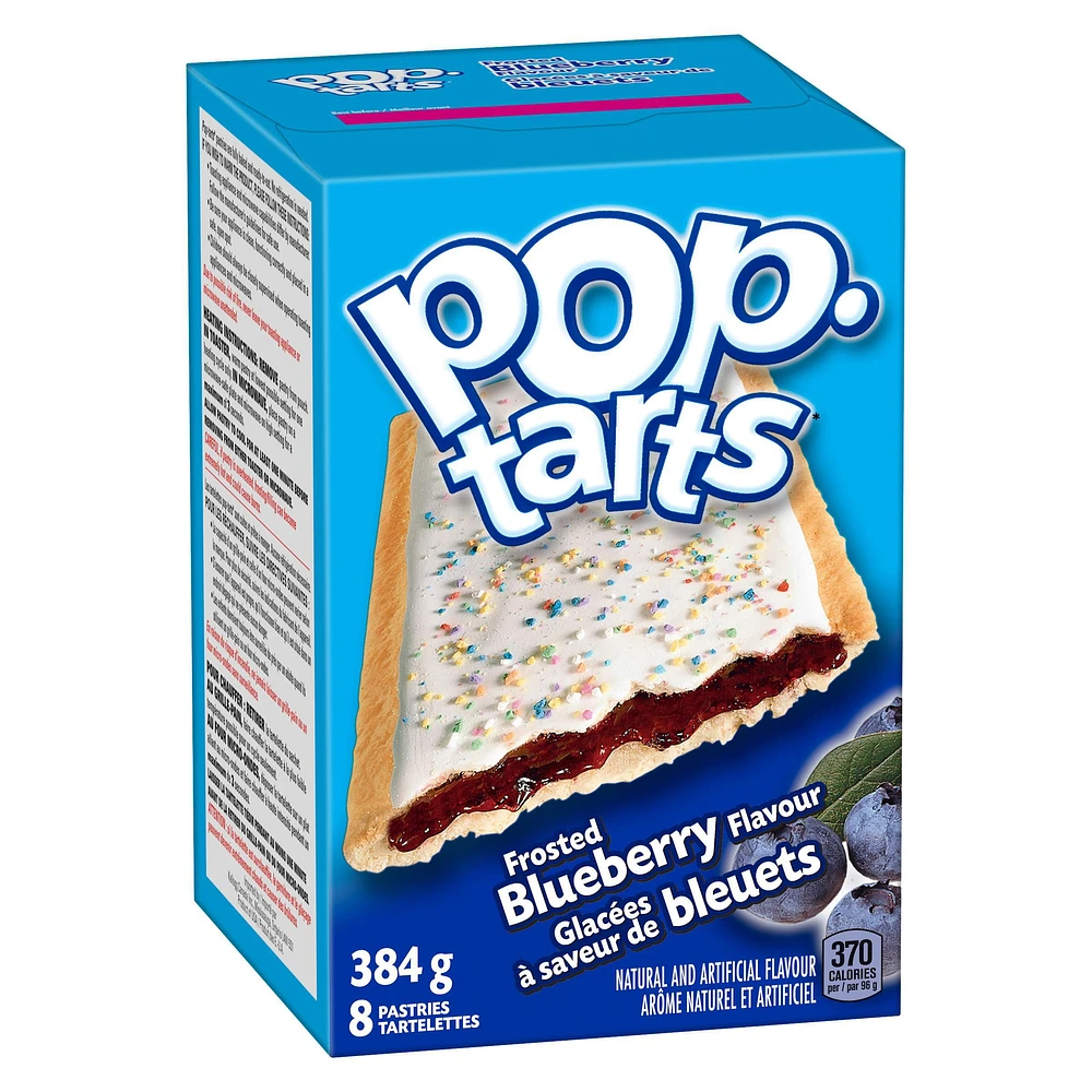 Kellogg's Pop-Tarts toaster pastries, Frosted Blueberry  384 g - 8 pastries, Toaster pastries