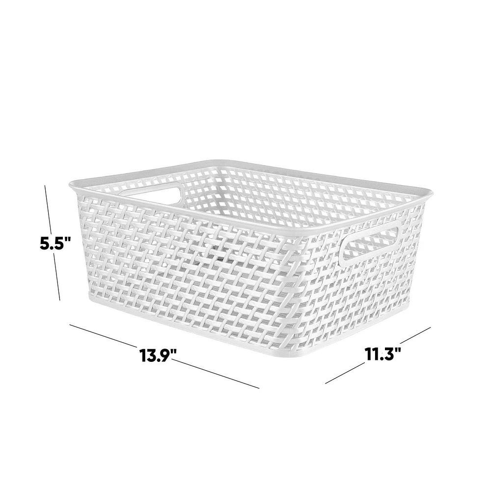 Mia Basket, Medium, Decorative Storage Basket