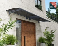 CANOPIA by PALRAM Aquila 3 ft. x 10 ft. Door and Window Fixed Awning - Grey