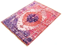 ECARPETGALLERY 5'9" x 7'10" Bordered Jules Oushak Hand-knotted Area Rug for Living Room, Dining Room and Bedroom in Brown