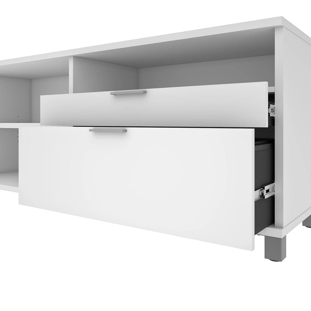 Bestar Pro-Linea 72W Credenza with 2 Drawers white