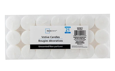 Mainstays Unscented Votive Candles