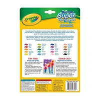 Marqueurs Super pointes lavables, 20 ct Paquet de 20 marqueurs lavables avec de super pointes de Crayola. Des marqueurs offre une application de couleur impeccable, qui couvre parfaitement..