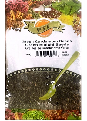 PTI Graines de cardamome verte 100 grammes