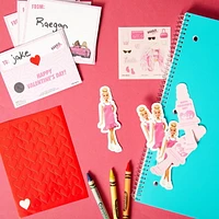 Cartes de Saint-Valentin à autocollants Barbie,  Activité autocollants, Multi-couleurs, 16 Compte