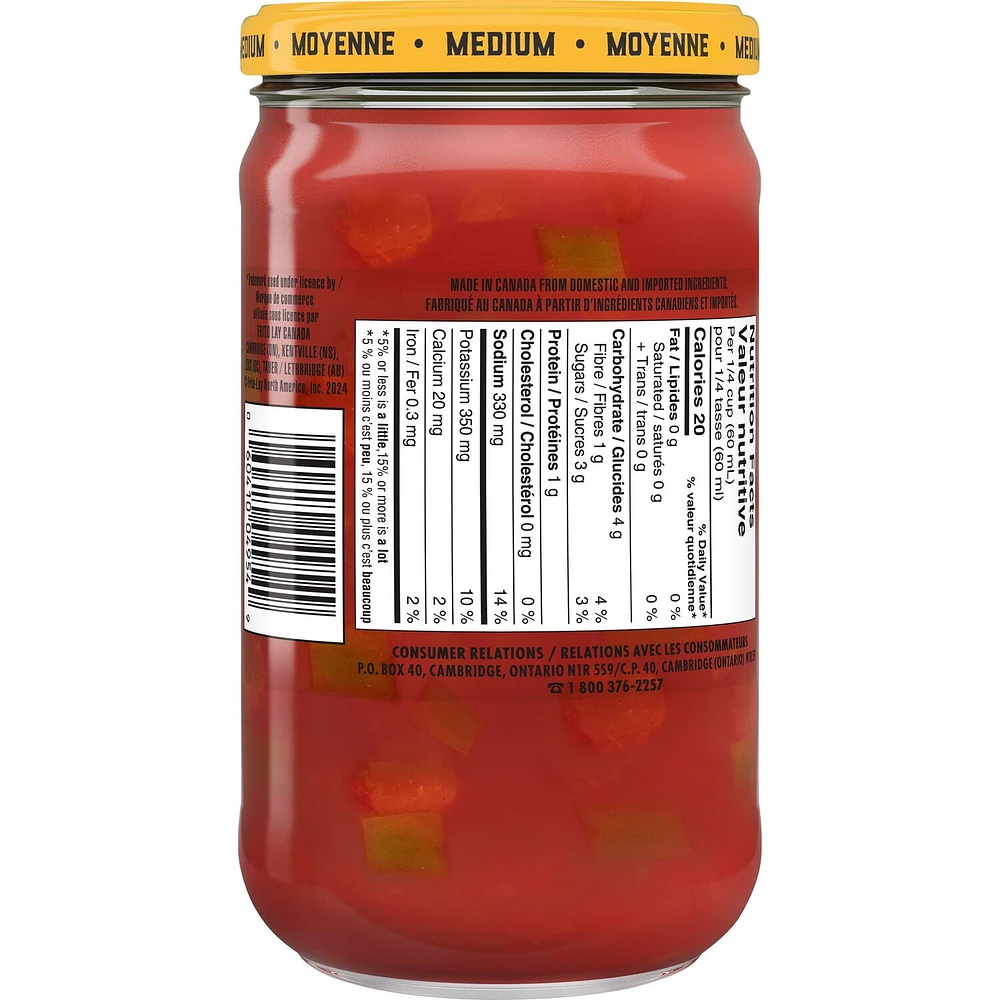 Tostitos salsa Moyenne. 645 ml.