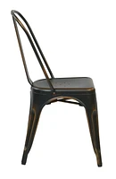 Chaise de salle à manger Bristow d’OSP Designs en métal en fini cuivre antique