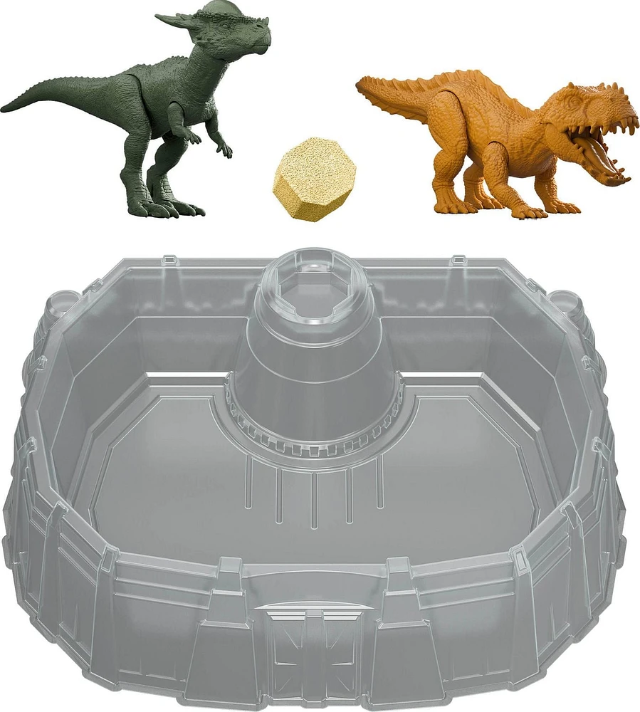 Jurassic World  Révélation Dino  Coffret Combat  2 dinos, aréna