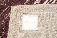 ECARPETGALLERY 5'0" x 8'0" Contemporary Collage Handmade Area Rug for Living Room, Dining Room and Bedroom in Red