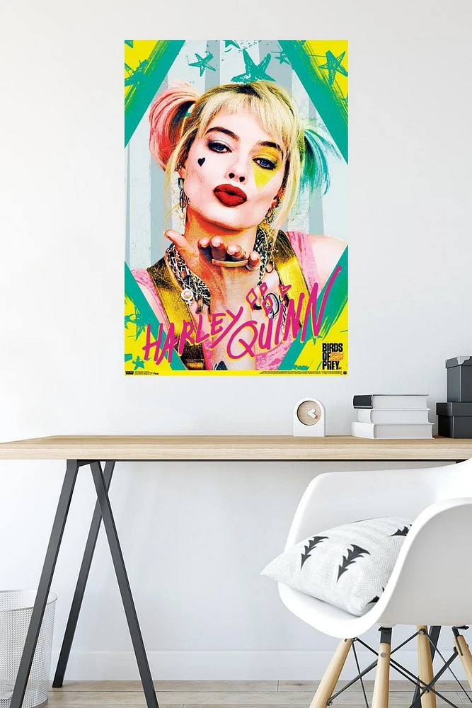 DC Comics Movie - Birds of Prey - Harley Quinn - Kiss Wall Poster