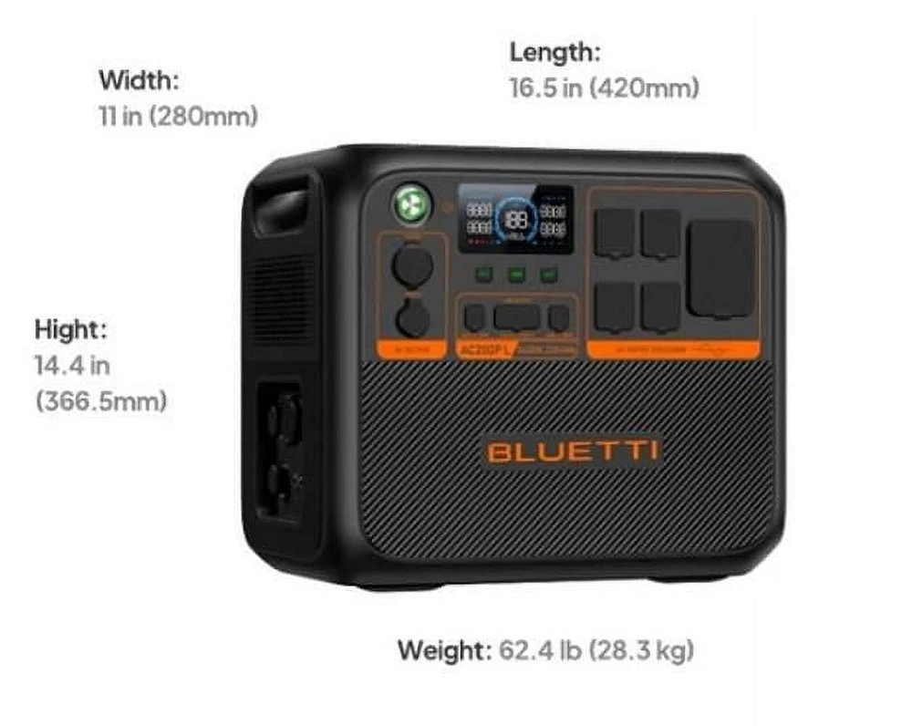 Bluetti Premium Series AC200P L Portable Power Station et batterie d’extension B210