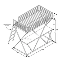 X-Loft Bunk Bed, Black