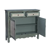Console Maggie 2 portes, Bleu Antique