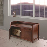 Charleston Storage Bench in Walnut Finish 94040