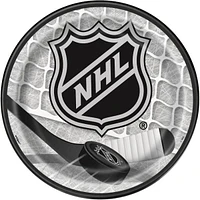 NHL Round 7" Dessert Plates, 8ct, Disposable plates measure 17.1cm