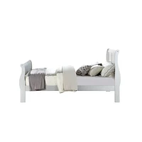 ACME Louis Philippe III Eastern King Bed (FB 34"H) in Platinum