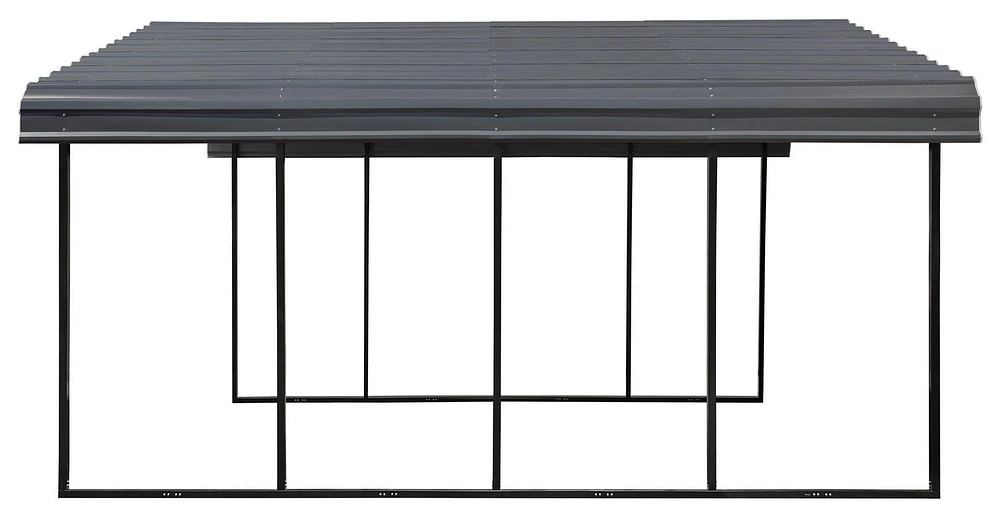 Arrow Abri d'auto 20 pi x 20 pi x 9 pi Charbon