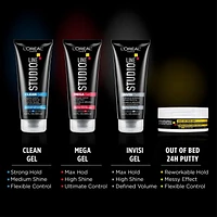 Studio Line Gel coiffant CLEAN Tenue flexible forte