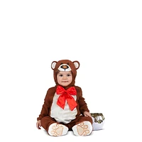 Costume d'ours en peluche pour enfant avec pot de miel