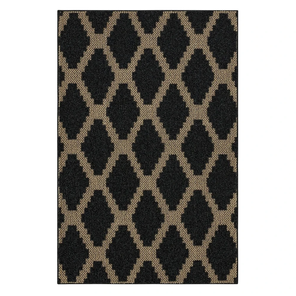 Mohawk Home - Tapis touffeté en polyester à motif de losanges, praline/havane