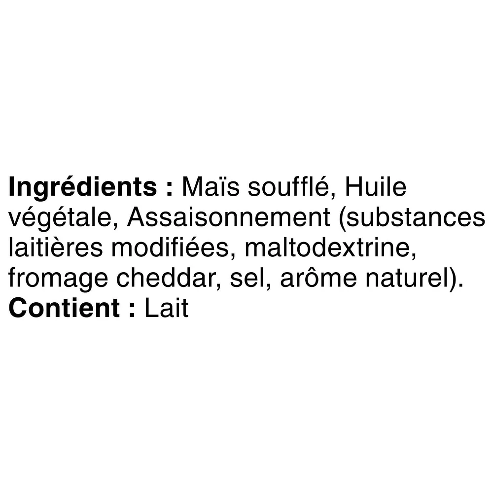 Maïs soufflé assaisonné Smartfood Cheddar blanc 200GM