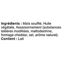 Maïs soufflé assaisonné Smartfood Cheddar blanc 200GM