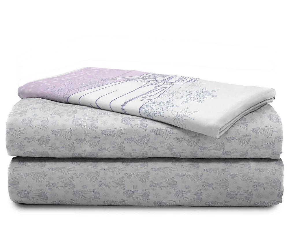 Frozen 'Winter Frost Adventures' Kids 3-Piece Twin Sheet Set, 100% Polyester
