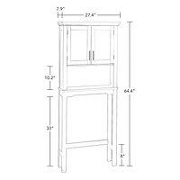 Somerset Collection Maison RiverRidge® Armoire pharmacie Spacesaver, 27,3 po. (larg) x 64,2 po. (hauteur) x 7,87 po. (prof), blanc