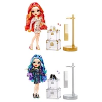 Poupées-mannequins Rainbow High de série spéciale, paquet de 2 jumelles, Laurel & Holly De'Vious –vêtues de tenues imprimées métallisées aux couleurs de l’arc-en-ciel avec accessoires de poupée – exce