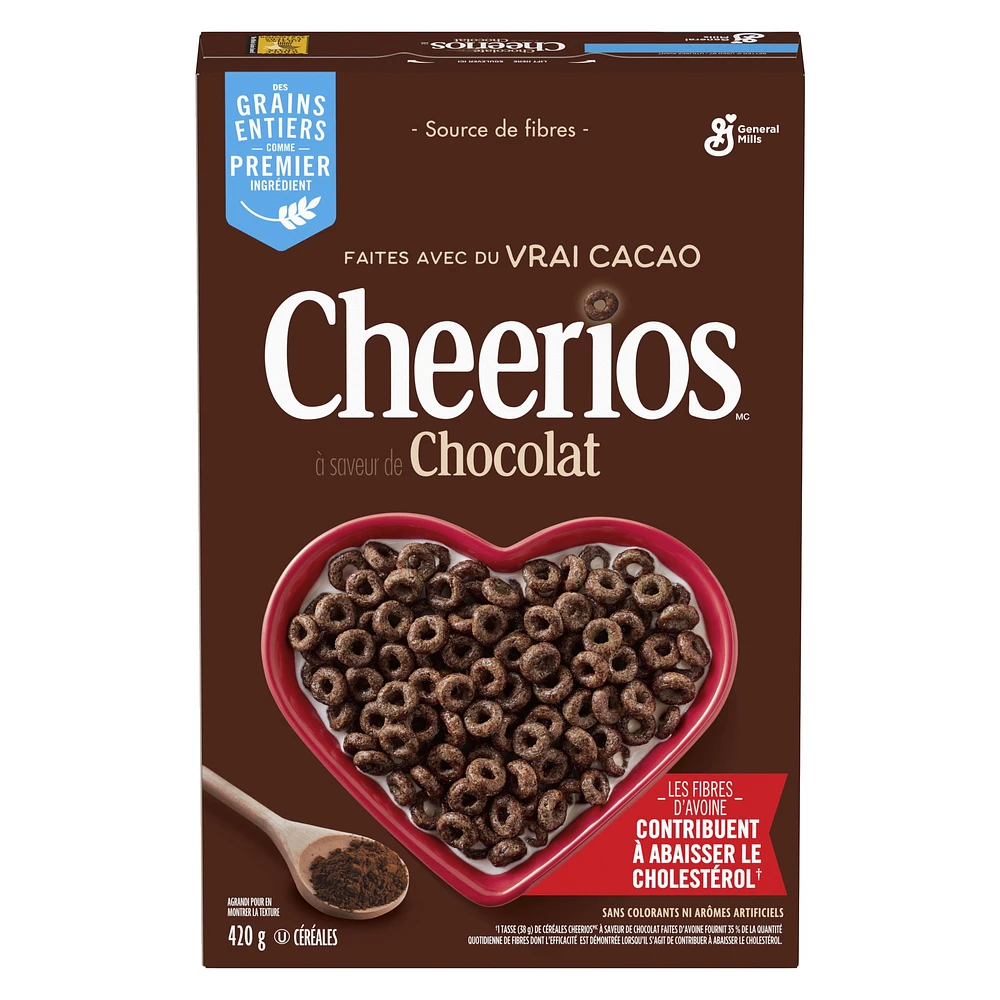 Chocolate Cheerios Breakfast Cereal, Whole Grains, 420 g, 420 g