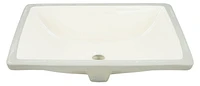 18.25-in. W CUPC Rectangle Bathroom Undermount Sink Set In Biscuit - Black Hardware AI-20470