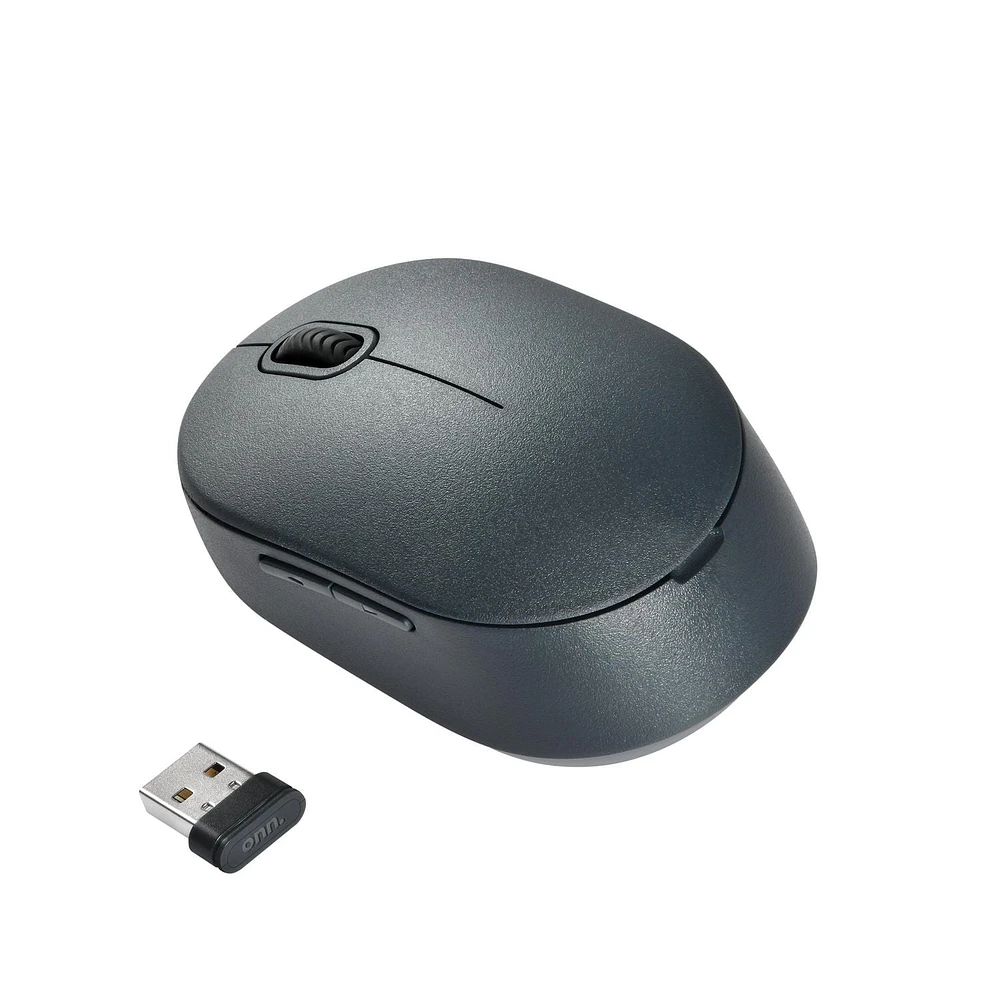 onn. 100009056 Wireless Compact 5- Button Mouse, USB Plug and Play