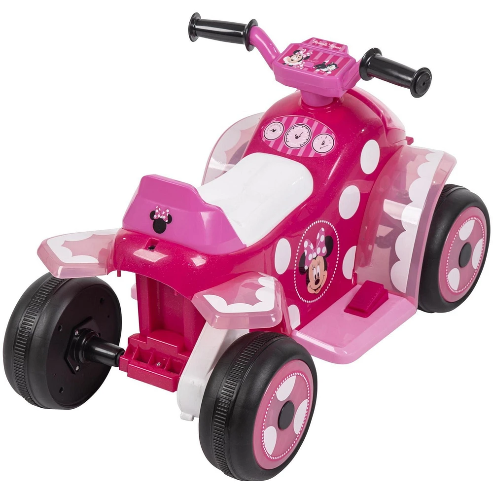 Minnie de Disney, jouet porteur, 6 volts, Quad pour les filles par Huffy, Rose