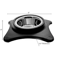 IH Casa Decor Bol À Animal De Compagnie En Acier Inoxydable Avec Gris De Support - Ensemble De 2