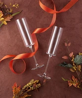 Claire Cyrstal Cylinder Champagne Glasses - 5.7 oz - Set of 2