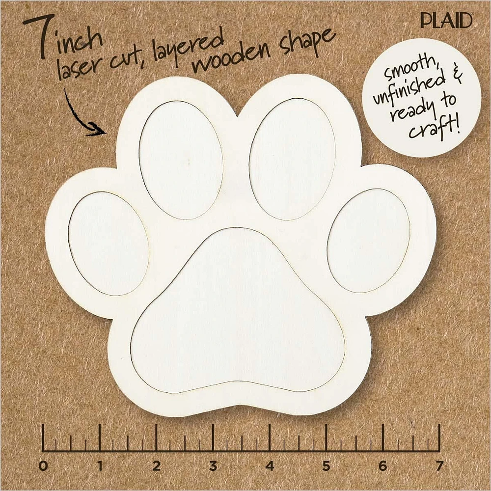 Plaid surfaces en bois forme de patte en couches Plaid forme de patte en couches