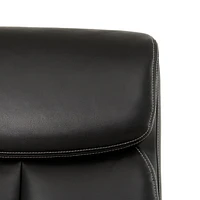 Chaise de bureau ergonomique à dossier haut Sealy® Montgomery en similicuir noir PU.