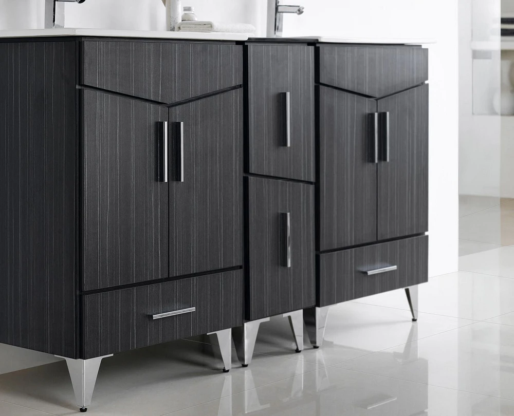 Imaginations Américaines  60 pouces W Vanity Base Set  Gris