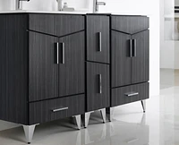 Imaginations Américaines  60 pouces W Vanity Base Set  Gris