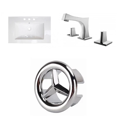 25-in. W 3H8-in. Ceramic Top Set In White Color AI-24605